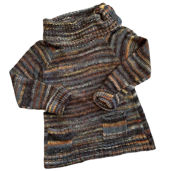 Verve Ami Boho Woven Knit Cowl Neck Sweater - Picture 1 of 6